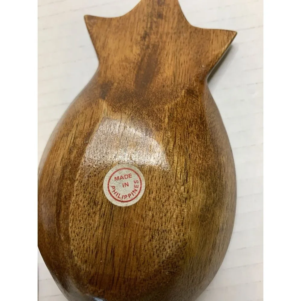 Vintage Monkey Pod Pineapple Bowl Dishes‎ Made In Philippines